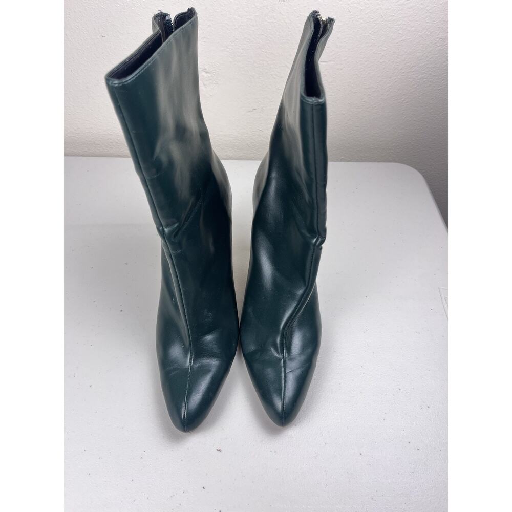 Michael Antonio Women’s Boots Size 8 Y2K Pointed Toe High Heel Zip Booties Dark